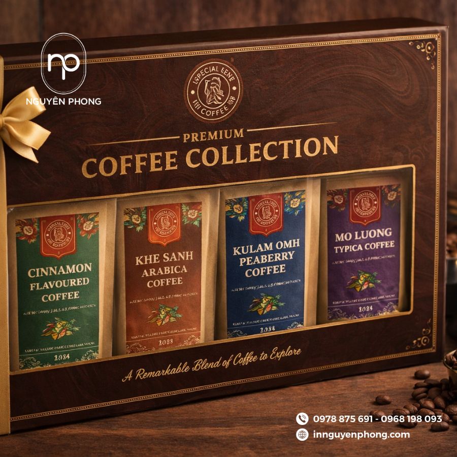 Mẫu hộp giấy sang trọng đựng cafe